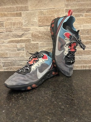 Nike Men s React Element 87 Athletic Shoes Blue Chill Solar Red Sz 11.5 - EUC!