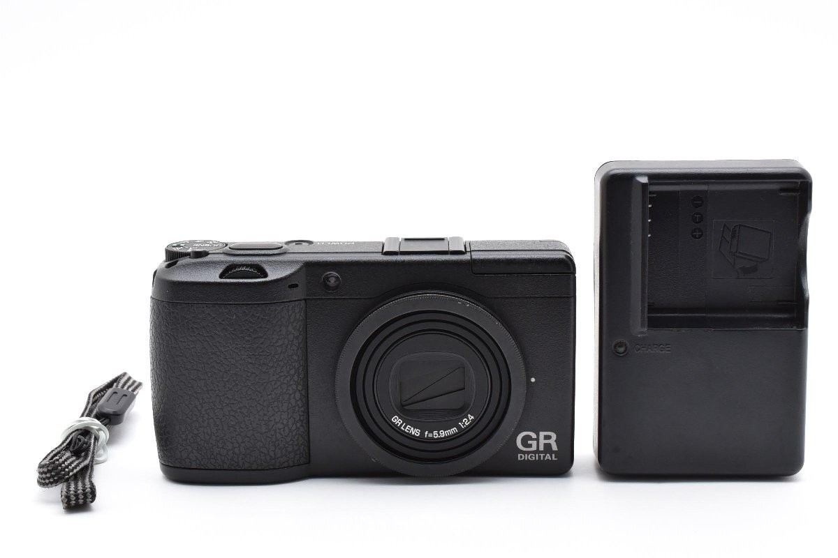 Exc + ]Ricoh GR Digital II 10MP Compact Camera Black w/ Charger