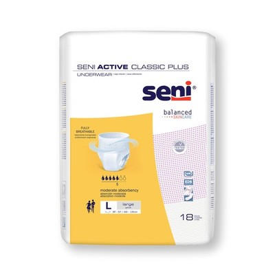 Seni  Active Classic Plus Moderate Absorbent Underwear, Large