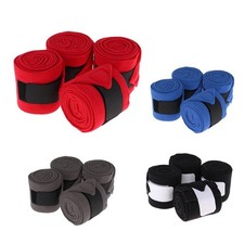 4pcs Horse Fleece Bandages Leg Wraps Stable Bandages