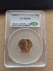 1958-D 1C CACG MS65 RD Lincoln Cent