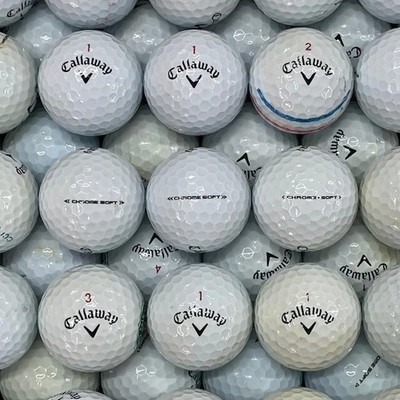 50 Callaway Chrome Soft Bulk Lot Used Golf Balls 3A Good FREE SHIPPING