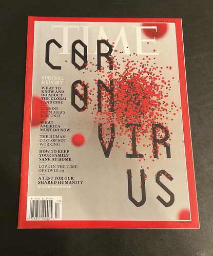 Time Magazine March 30, 2020 Coronavirus COVID-19 Newsstand NO Label Cover RARE - Foto 1 di 2