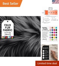 Explore Luxurious Dark Gray Faux Fur - 36" x 60" for Elegant Upholstery Crafts
