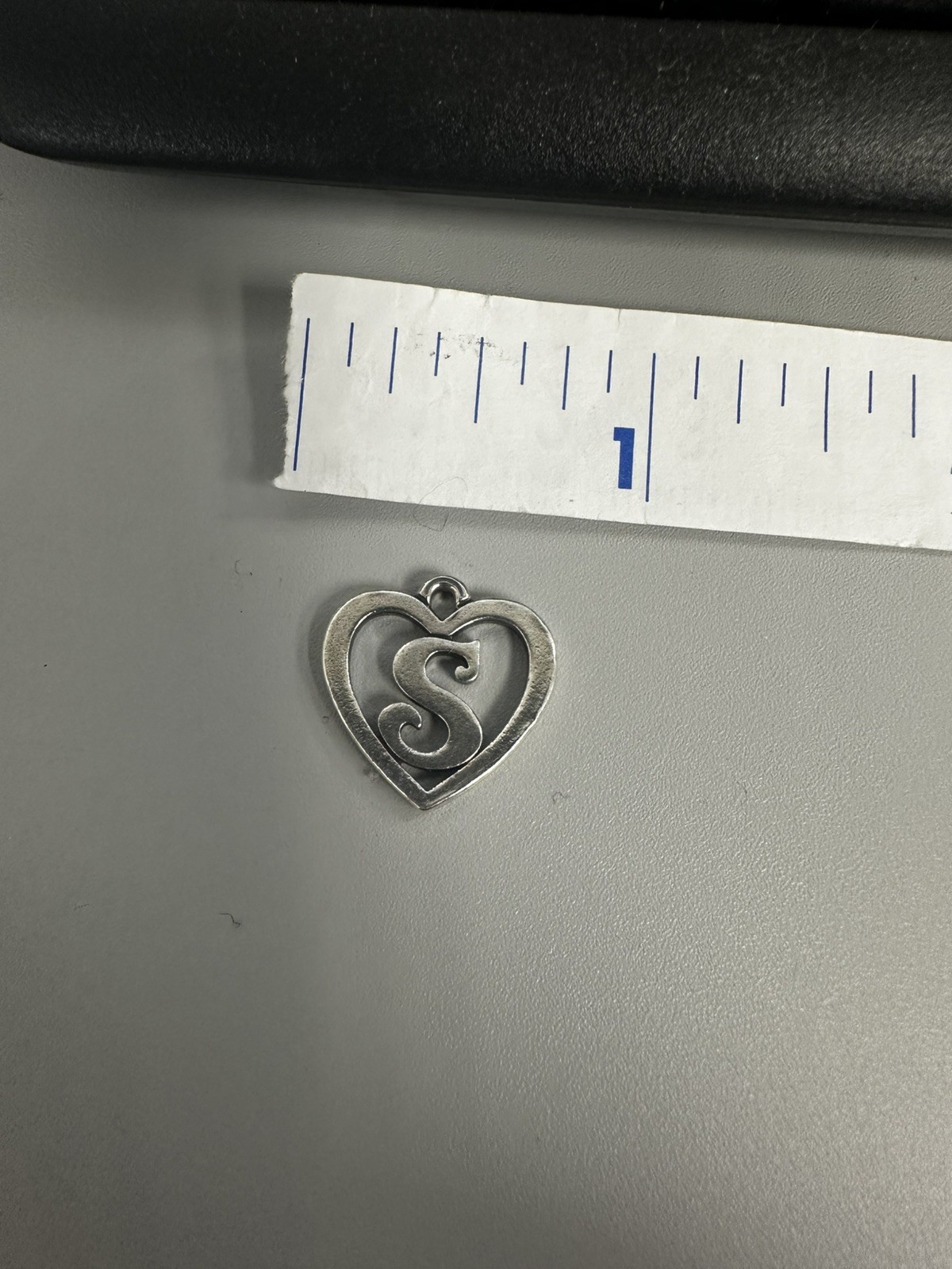 Heart Script Initial  S James Avery Charm - image 1