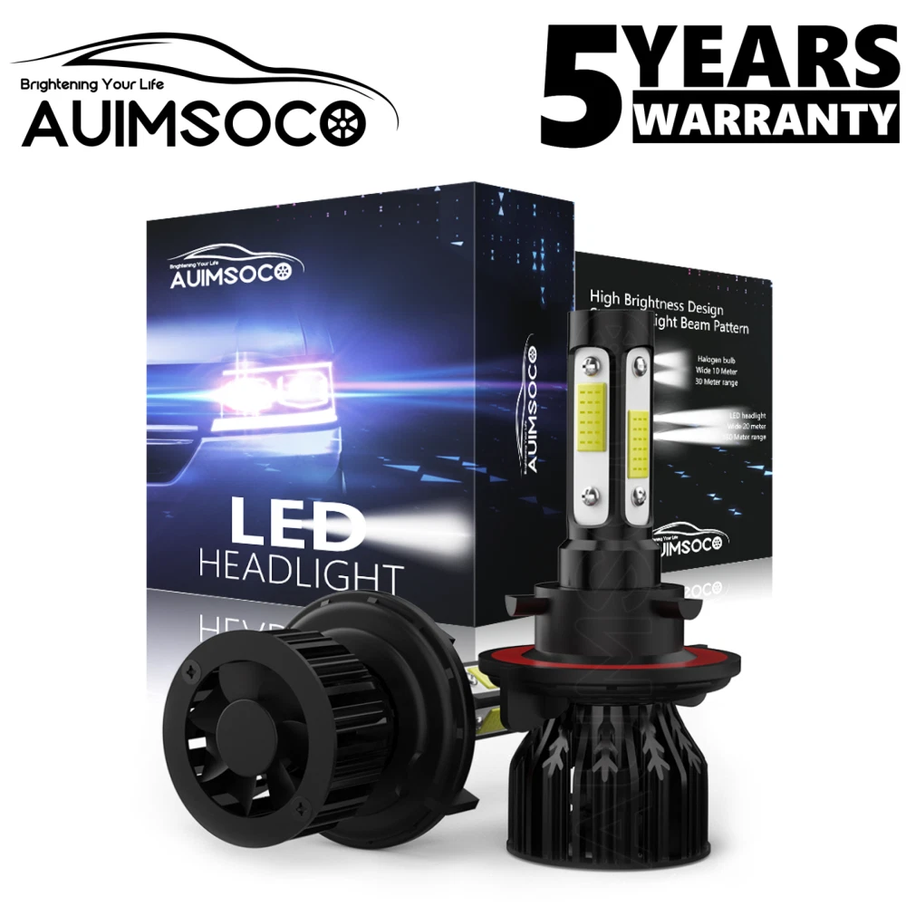 2X H13 9008 Super Bright LED Headlight Bulbs Kit 660000LM 6000K White Hi-Lo Beam
