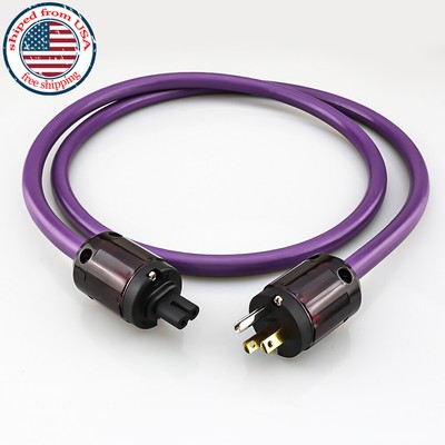 HiFi Audio Power Cable OFC Copper Mains Supply Power Cord with Figure 8 Female