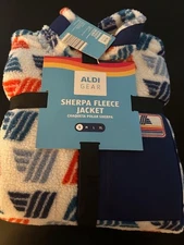ALDI Gear Full ZIP Sherpa Fleece Jacket Adult size Small NWT new fall offering