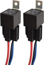 2pcs Jd1912 Car Relay Harness 12v 40a 4 Pin Spst 12awg Harness Sockets With 2pcs Jd1912 Car Relay Harness 12v 40a 4 Pin Spst 12awg Harness Sockets With