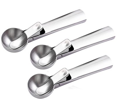 3x Set Eisportionierer Edelstahl Eiskugelformer Eislöffel Melonenkugeln Eiskelle
