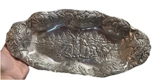 Rare 1992 arthur court Deer/Stag Dish With Decorative Holder Mount