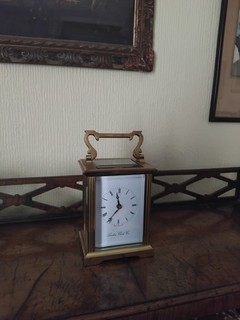 Hervorragende englische Präsentation Kutschenuhr von LONDON CLOCK COMPANY 1996