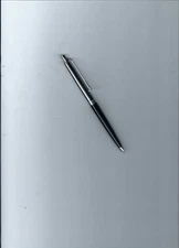 Paper Mate Black & Chrome Profile Regular Grip Double Heart BallPoint Pen-No Ad