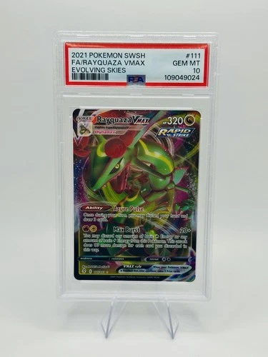 Rayquaza VMAX 111/203 SWSH07: Evolving Skies Holo PSA 10
