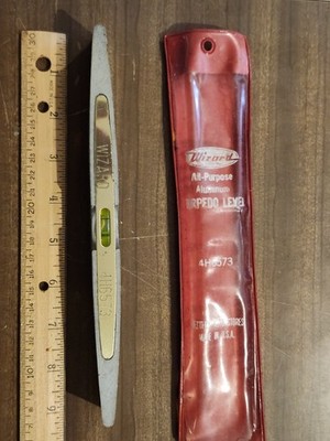 Wizard Tools Torpedo Level 9'', Made in the USA , #4H6573, Aluminum