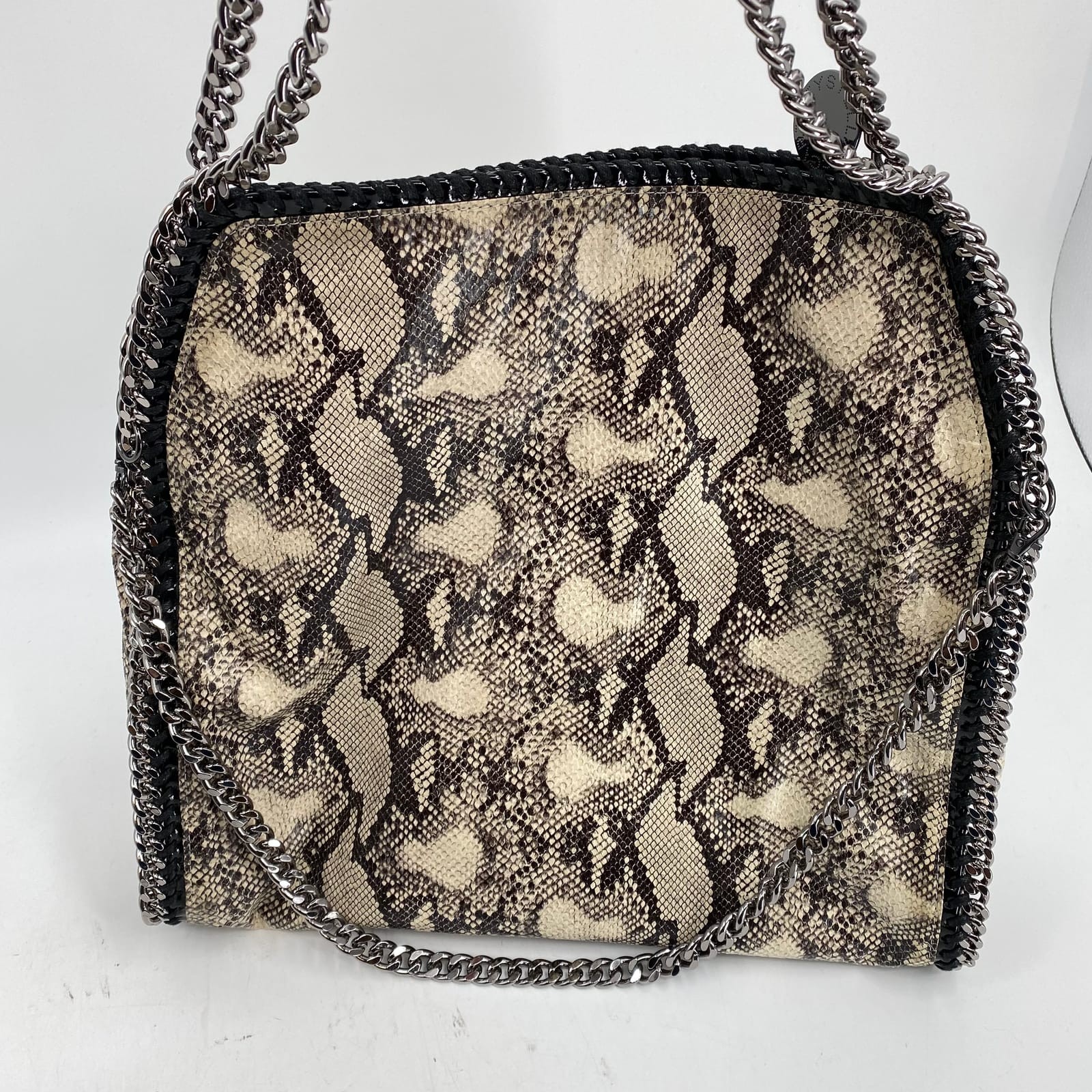 Stella McCartney Beige Python Print Shoulder Bag … - image 5