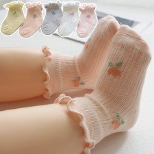 Baby Casual Thin Socks Breathable Mesh Elastic Lace Ankle Socks Summmer Floral