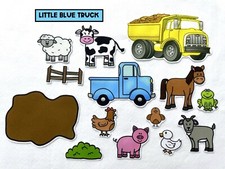 Little Blue Truck Felt Story / Flannel Board Story, Kids Gifts, Pretend Play
