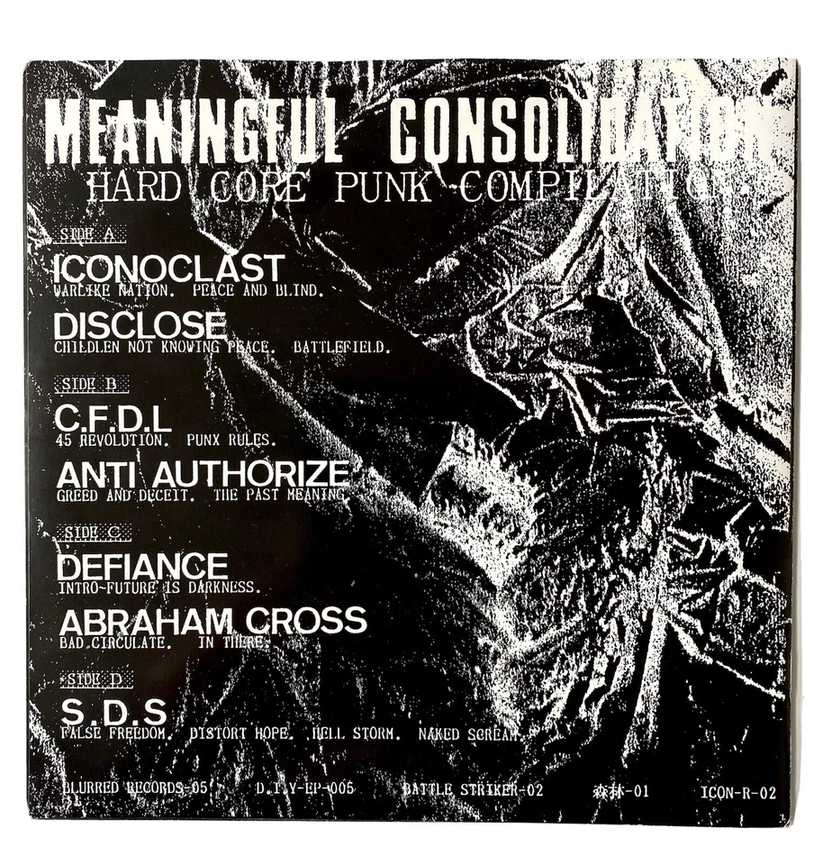 MEANINGFUL CONSOLIDATION 2x 7” RARE JAPANESE PUNK EP DISCLOSE ICONOCLAST GISM Foto 2 de 4