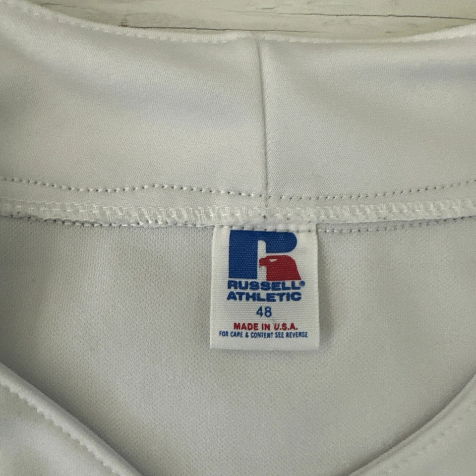 VTG MLB Atlanta Braves Russell Athletic Diamond Collection Baseball Jersey Sz 48 - Image 4 of 4