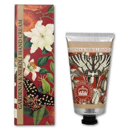 KEW ROYAL BOTANIC GARDENS Luxury Hand Cream Natural Shea Butter Beeswax Kew Gardens Gardenia Neroli 75ml