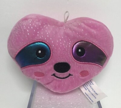VALENTINES WALMART HEART FACE Pink Blue Shiny Hanging 5'' Plush 