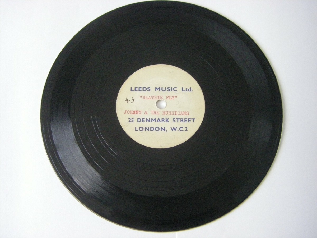 7" blank lacquer master disc for vinyl production from LEEDS MUSIC - Johnny and