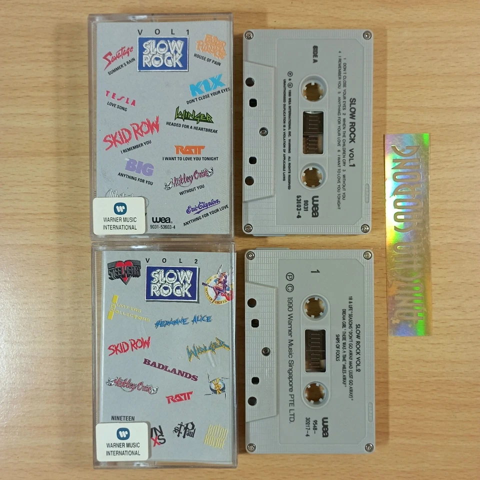 WEA Slow Rock Vol. 1-2 (1990) The Various hits album / Cassette Tape / 1341-2 - Image 4 of 4