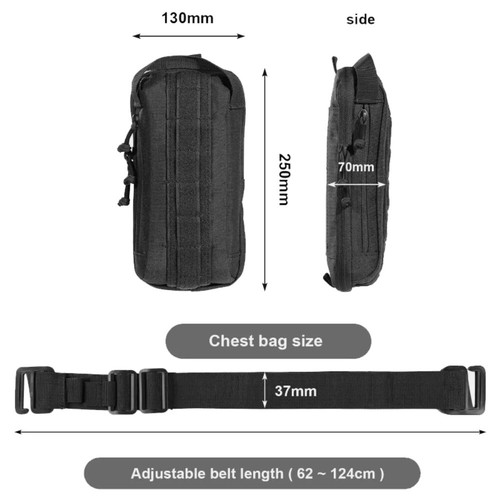 Tactical Sling Bag Chest Shoulder Fanny Pack Cross Body Molle Pouch Men Backpack - Picture 6 of 20
