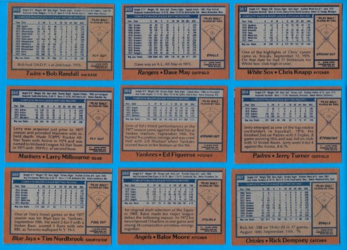 1978 TOPPS BASEBALL Singles - YOU PICK #201 - #400 - Most NM - Picture 327 of 396