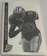2006 Topps Draft Picks Football Charles Rogers Detroit Lions Refractor #50