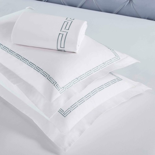 Chain Links Cotton Embroidered Breathable Deep Pocket Bed Sheet Set - Picture 36 of 43