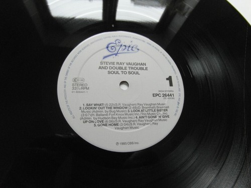 STEVIE RAY VAUGHAN AND DOUBLE TROUBLE-SOUL TO SOUL-A1B1-EX+ VINYL LP ALBUM 1985 - Picture 2 of 9