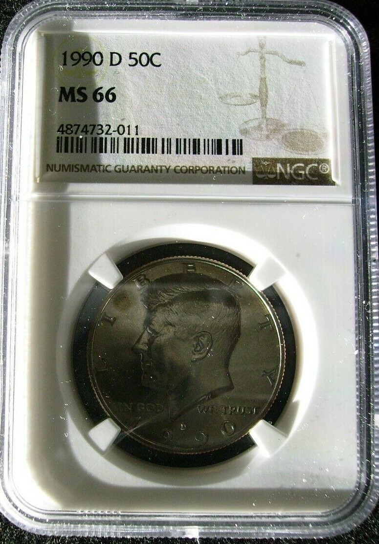 1990-D 50C Kennedy Half Dollar NGC MS66 | eBay