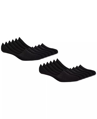 Mens No Show Socks Black 12 Pair Value Pack CLUB ROOM $40 - NWT