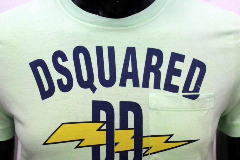 Dsquared2 Camiseta Hombre TALLA S Amarillo Suéter Verano de Algodón Logo - Imagen 4 de 4