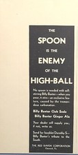 Billy Baxter Club Soda Ginger Ale Cheswick PA Mixer Vintage Print Ad 1932