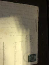 Briefmarke Deutsches Reich 6 Pfennig auf Postkarte von Stuttgart "Villa Berg"