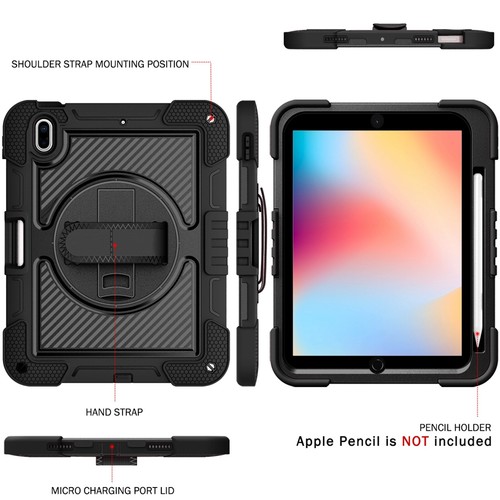 Funda con correa para el hombro resistente a prueba de golpes con soporte de goma 10.9" 10.ª generación para Apple iPad - Imagen 26 de 65