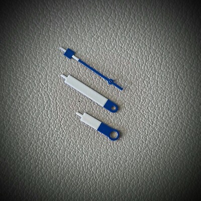 SEIKO Hands NH35 NH36 NH34 Mod SKX007  / MU1 Blue Center Matte BGW9