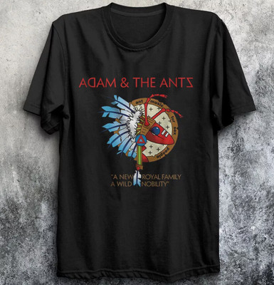 Hot Adam And The Ants Tour Shirt Gift Funny Cotton Black Shirt