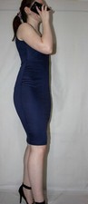 Navy blue sexy dress M size Each Buyer Get a Gift!No shipping to USA