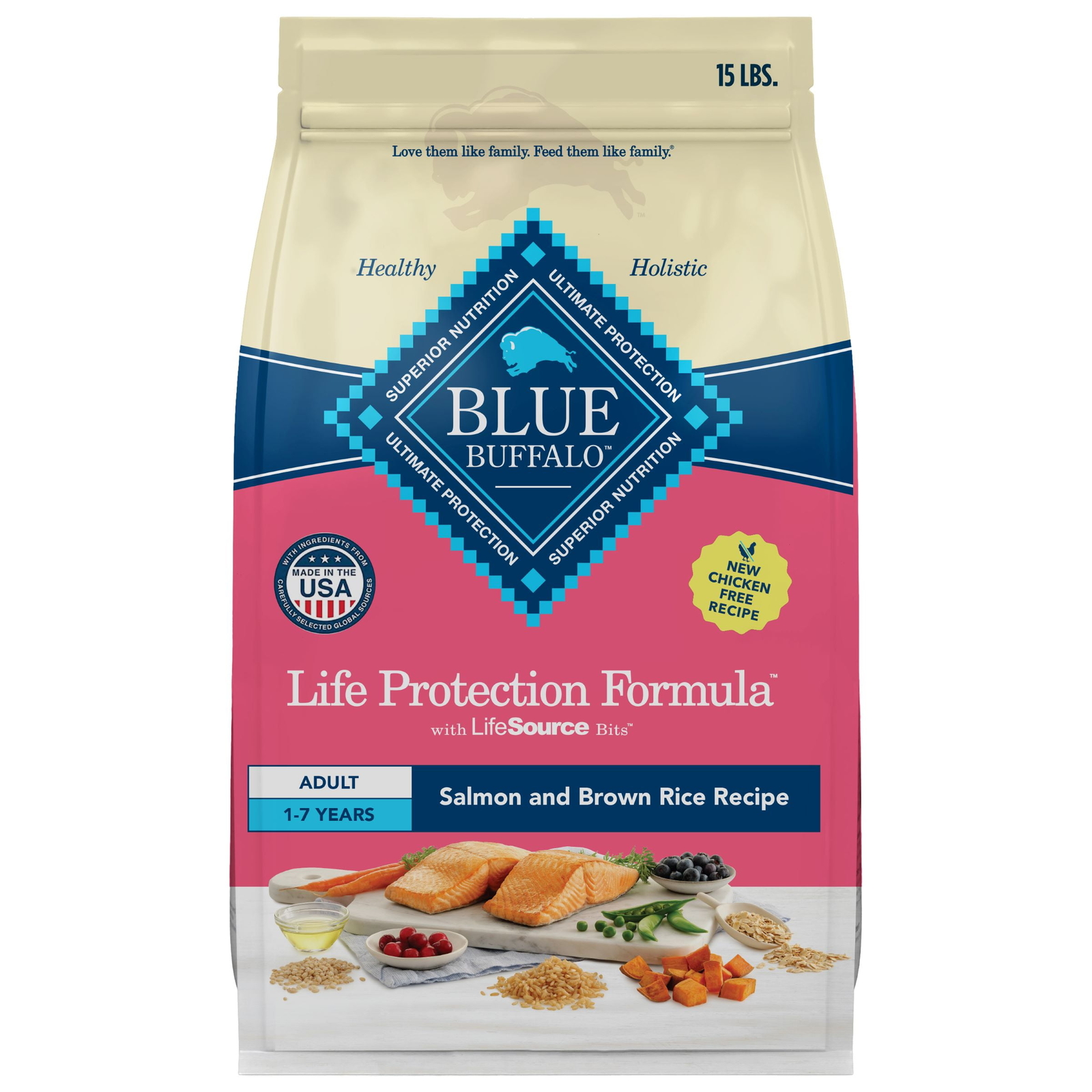 Life Protection Formula Adult Dry Dog Food, Salmon & Brown Rice, 15 lbs.