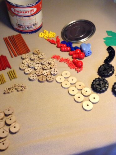 Tinkertoy Classic Construction Set Near Complete Includes Container VGC - Picture 4 of 7