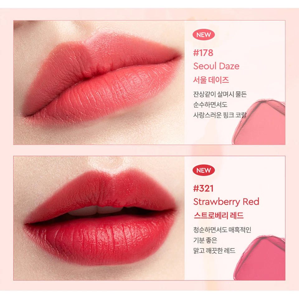 Lápiz labial mate en polvo sensual HERA 3 g 7 colores 2024 S/S terciopelo transparente K-Beauty Foto 2 de 4