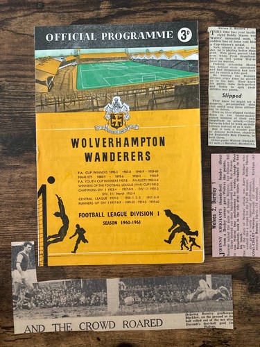 Wolves HOME & AWAY 1957/58 1958/59 1959/60 1960/61 1961/62 1962/63 FREE POST - Picture 271 of 394