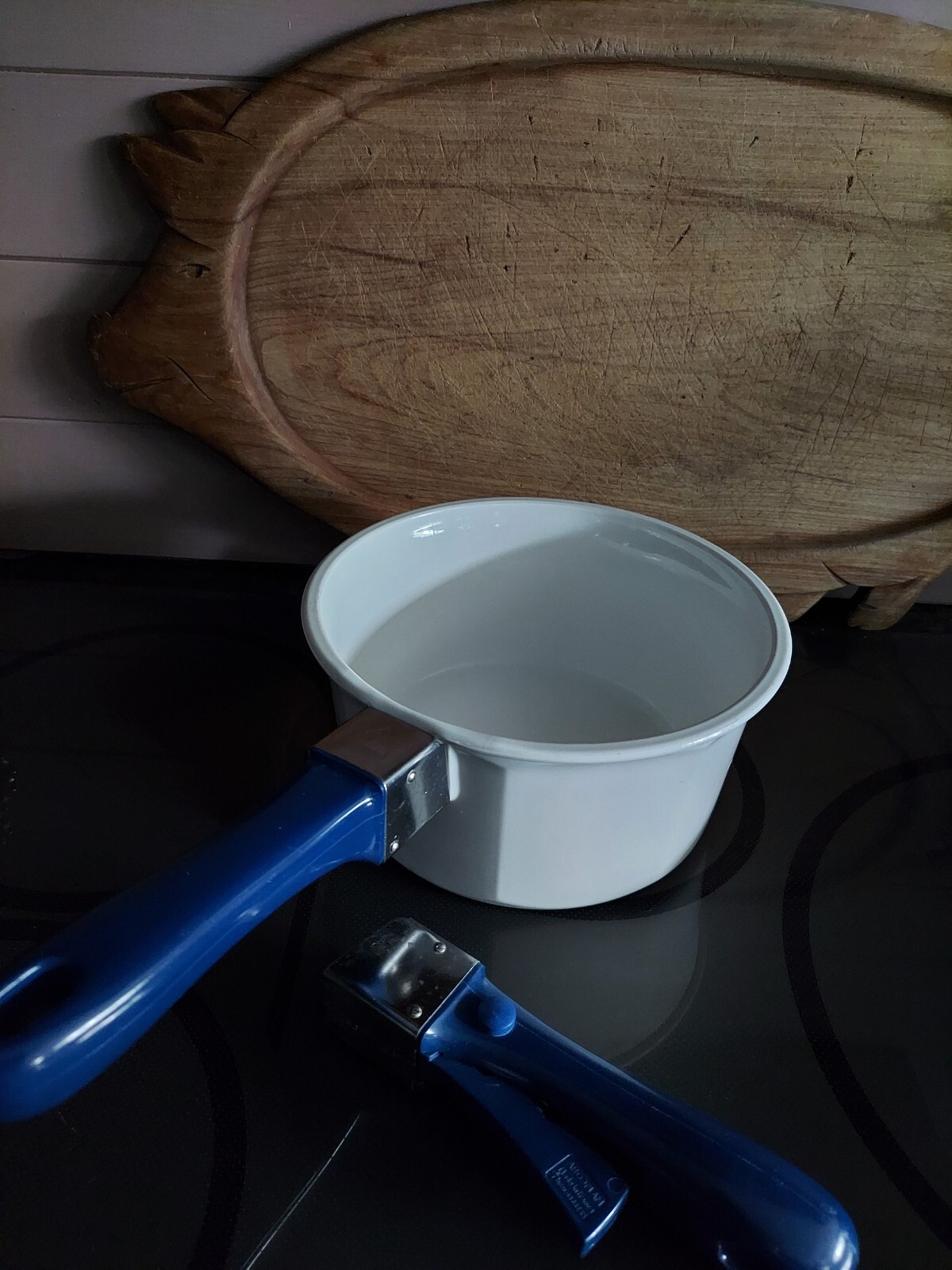 Nouveau Princess House 2 qt. pot casserole 2 Blue Handles NO lid eBay