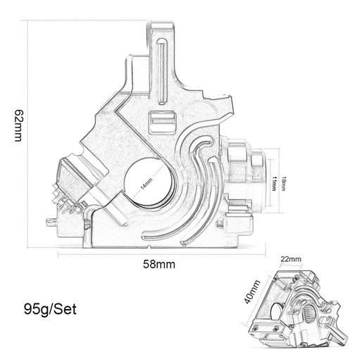 Caja de cambios diferencial frontal/trasera de aluminio AR310427 AR310854 para radiocontrol ARRMA 6S - Imagen 2 de 43