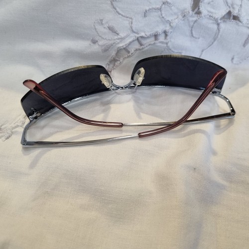 Valmassoi Gili Black Rectangular Silver Frame Sunglasses Made In Italy Unisex - Picture 3 of 6