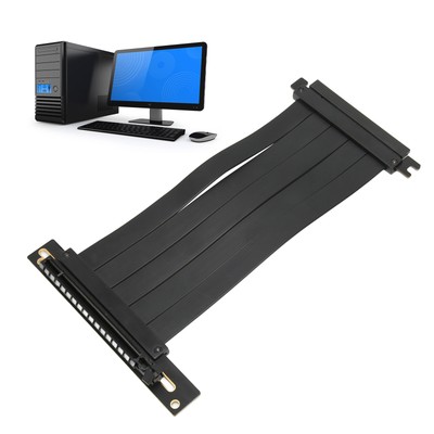 50cm/19.7in PCIE 4.0 X16 Extender Riser Cable Plug And Play High Speed PCIE Kit
